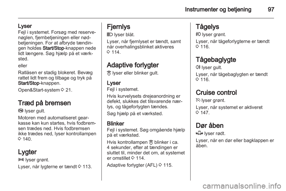 OPEL ASTRA H 2011  Instruktionsbog (in Danish) 