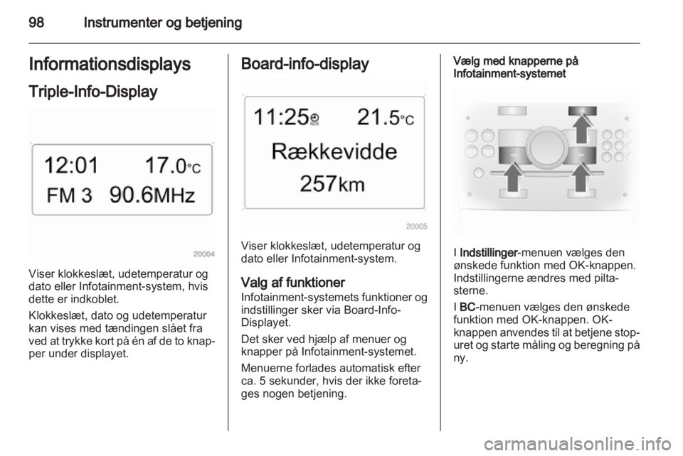 OPEL ASTRA H 2011  Instruktionsbog (in Danish) 