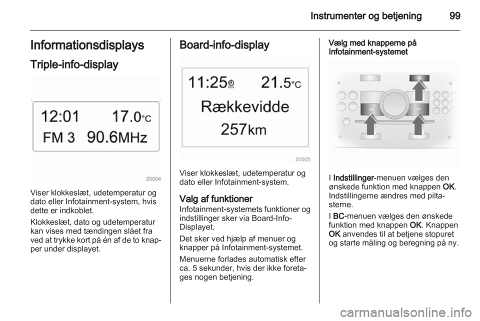 OPEL ASTRA H 2012  Instruktionsbog (in Danish) 
