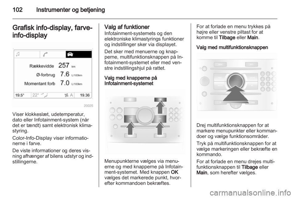 OPEL ASTRA H 2012  Instruktionsbog (in Danish) 