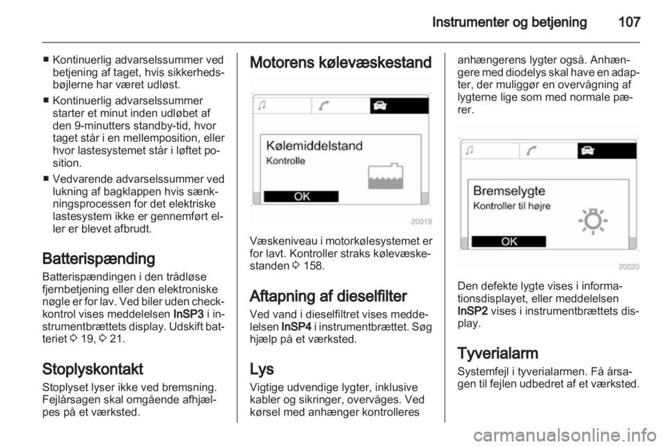 OPEL ASTRA H 2012  Instruktionsbog (in Danish) 