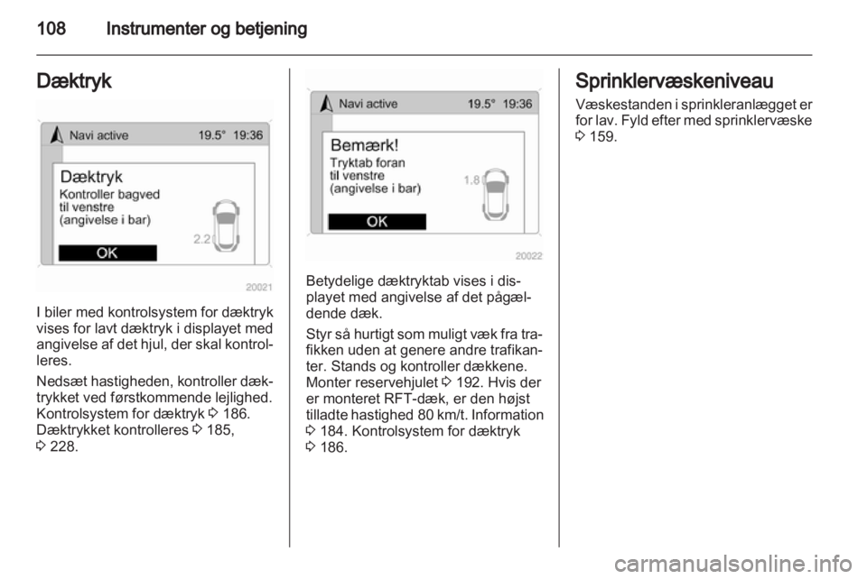 OPEL ASTRA H 2012  Instruktionsbog (in Danish) 