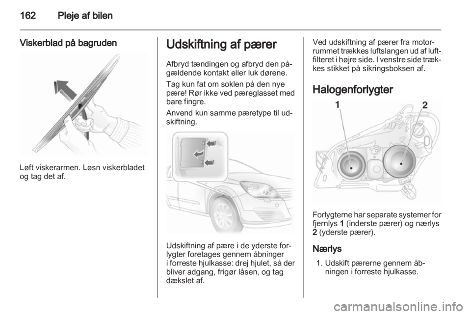 OPEL ASTRA H 2012  Instruktionsbog (in Danish) 