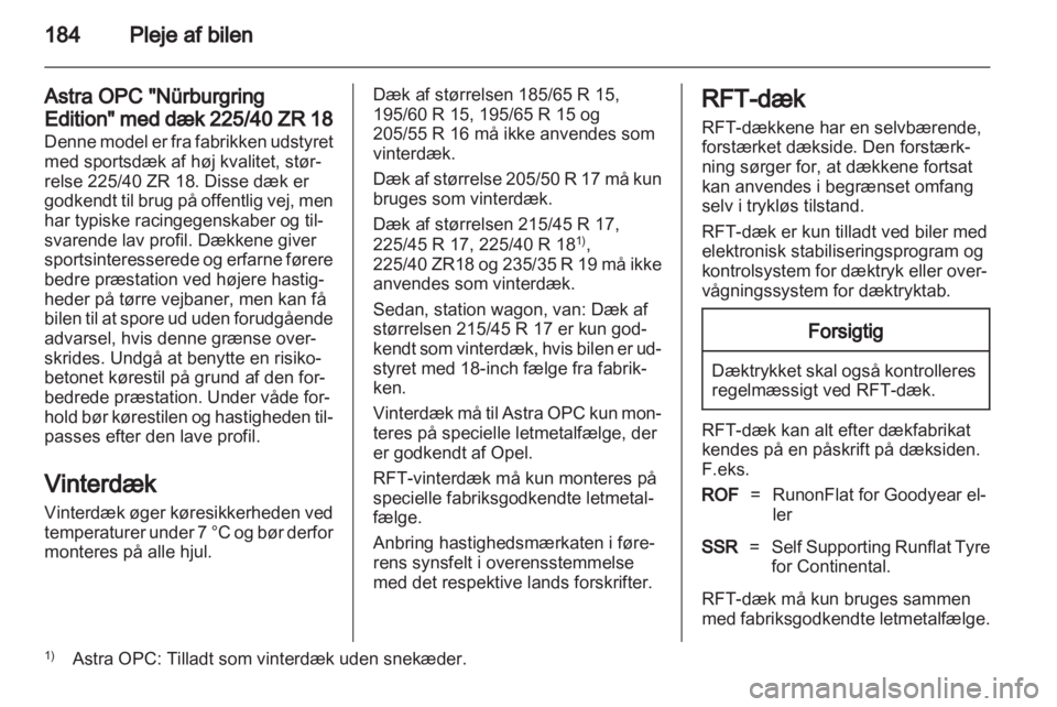 OPEL ASTRA H 2012  Instruktionsbog (in Danish) 