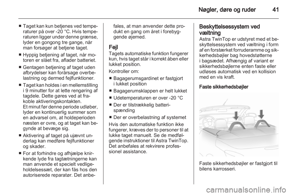 OPEL ASTRA H 2012  Instruktionsbog (in Danish) 