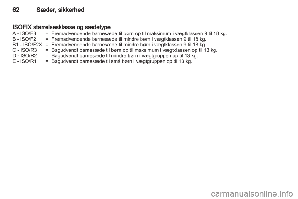 OPEL ASTRA H 2012  Instruktionsbog (in Danish) 