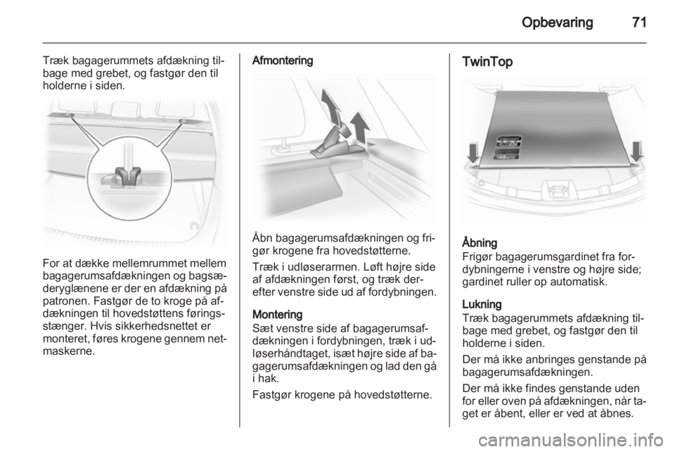 OPEL ASTRA H 2012  Instruktionsbog (in Danish) 
