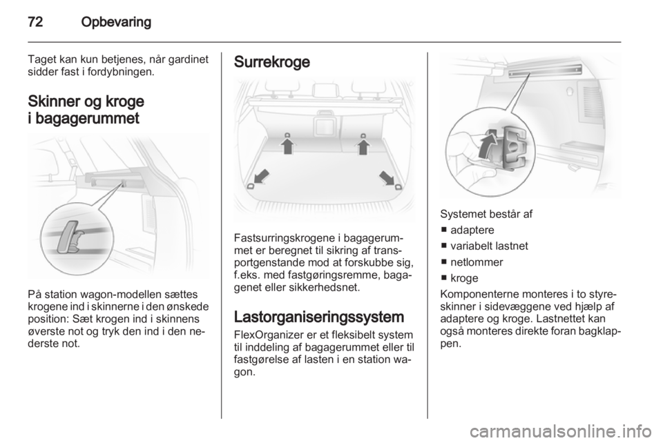OPEL ASTRA H 2012  Instruktionsbog (in Danish) 