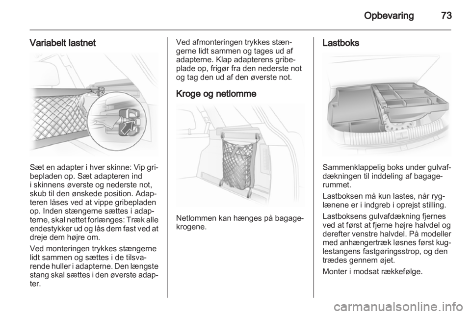 OPEL ASTRA H 2012  Instruktionsbog (in Danish) 