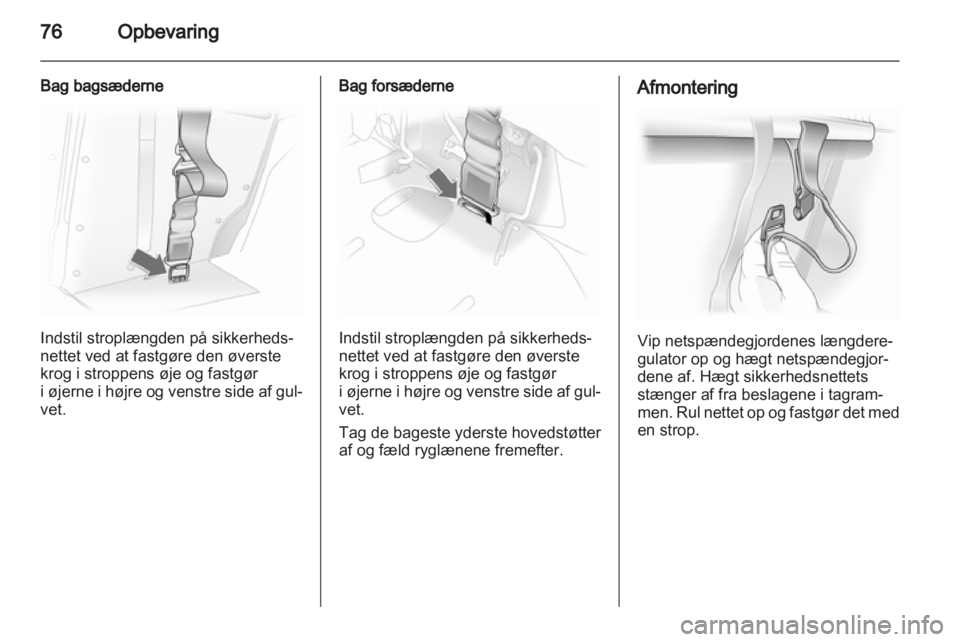 OPEL ASTRA H 2012  Instruktionsbog (in Danish) 