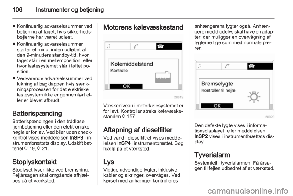 OPEL ASTRA H 2013  Instruktionsbog (in Danish) 