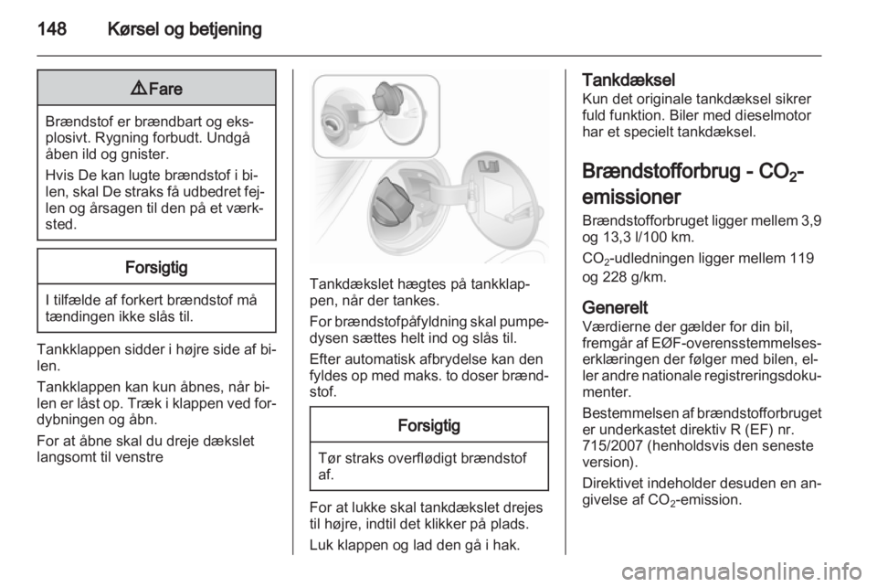 OPEL ASTRA H 2013  Instruktionsbog (in Danish) 