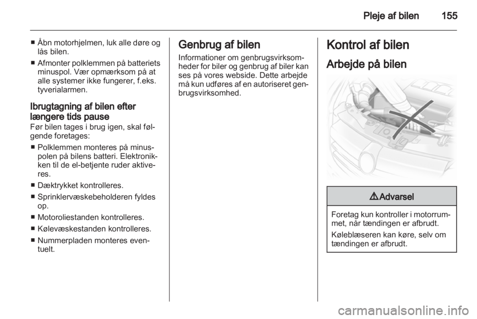 OPEL ASTRA H 2013  Instruktionsbog (in Danish) 
