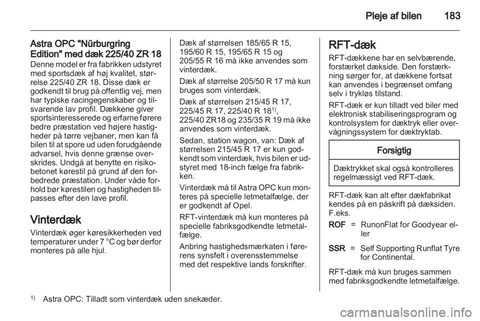 OPEL ASTRA H 2013  Instruktionsbog (in Danish) 