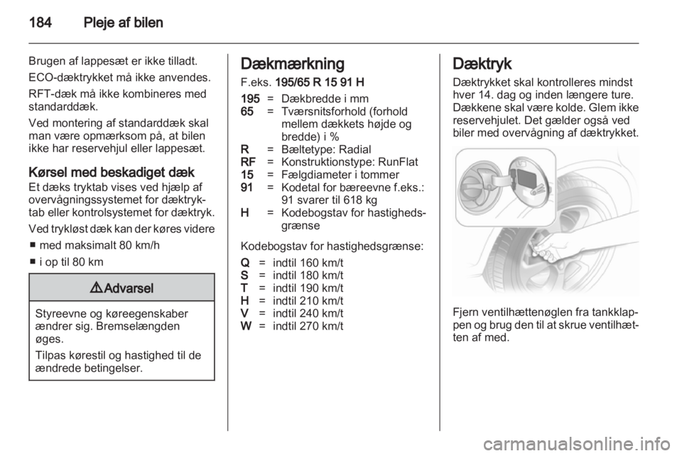 OPEL ASTRA H 2013  Instruktionsbog (in Danish) 