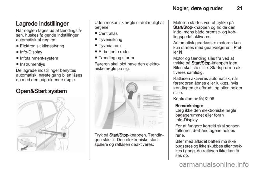 OPEL ASTRA H 2013  Instruktionsbog (in Danish) 