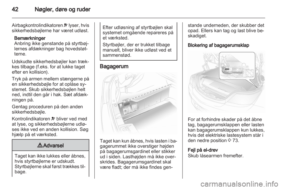 OPEL ASTRA H 2013  Instruktionsbog (in Danish) 