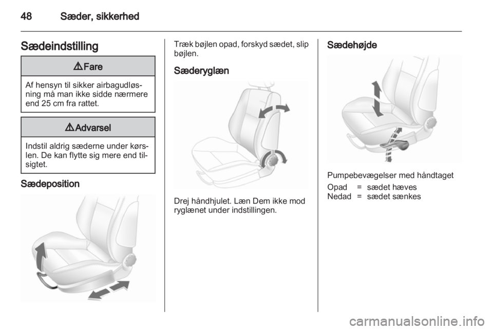 OPEL ASTRA H 2013  Instruktionsbog (in Danish) 