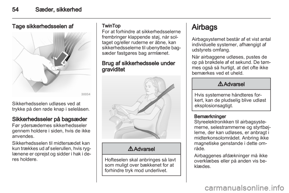 OPEL ASTRA H 2013  Instruktionsbog (in Danish) 