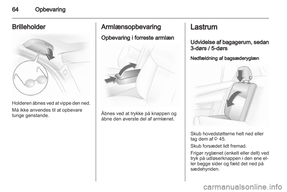 OPEL ASTRA H 2013  Instruktionsbog (in Danish) 