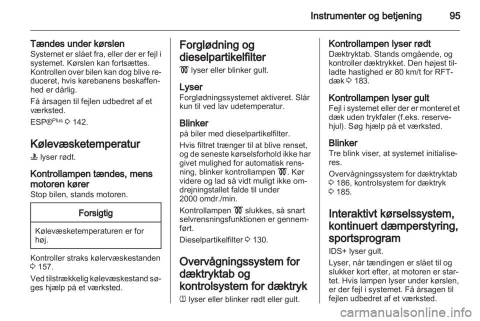 OPEL ASTRA H 2013  Instruktionsbog (in Danish) 