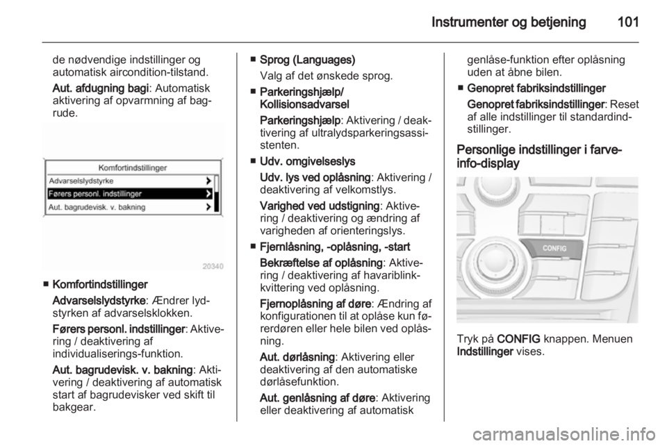 OPEL ASTRA J 2010.5  Instruktionsbog (in Danish) 