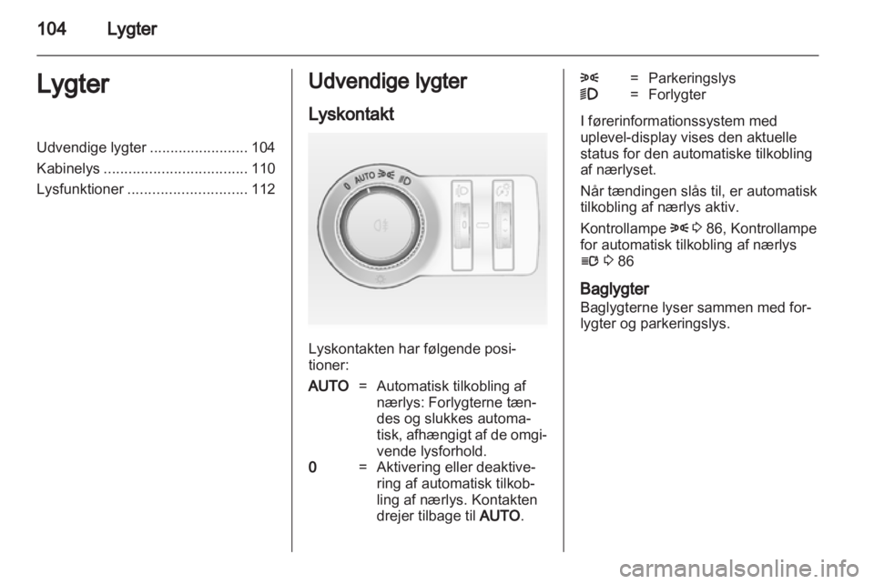 OPEL ASTRA J 2010.5  Instruktionsbog (in Danish) 