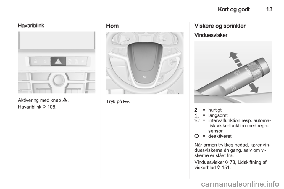 OPEL ASTRA J 2010.5  Instruktionsbog (in Danish) 