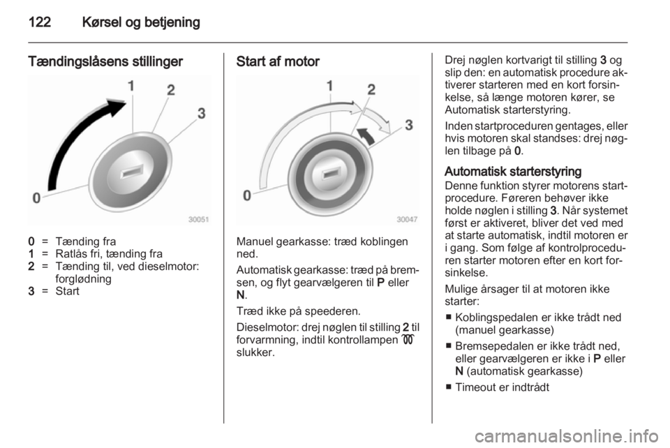 OPEL ASTRA J 2010.5  Instruktionsbog (in Danish) 