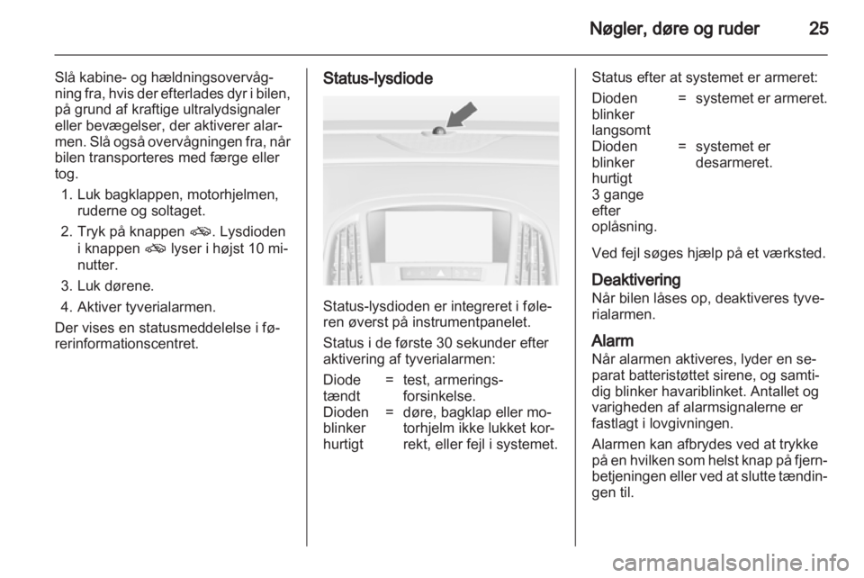 OPEL ASTRA J 2010.5  Instruktionsbog (in Danish) 