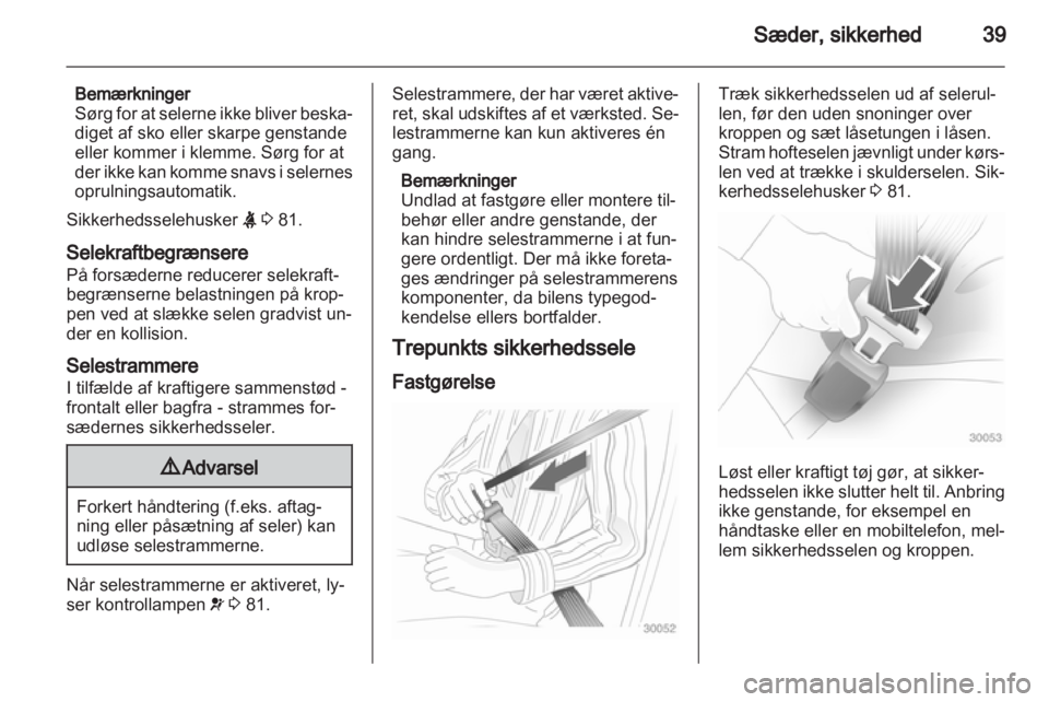 OPEL ASTRA J 2010.5  Instruktionsbog (in Danish) 