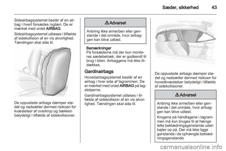 OPEL ASTRA J 2010.5  Instruktionsbog (in Danish) 