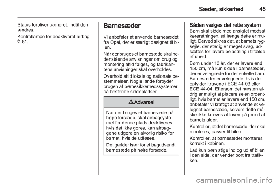 OPEL ASTRA J 2010.5  Instruktionsbog (in Danish) 