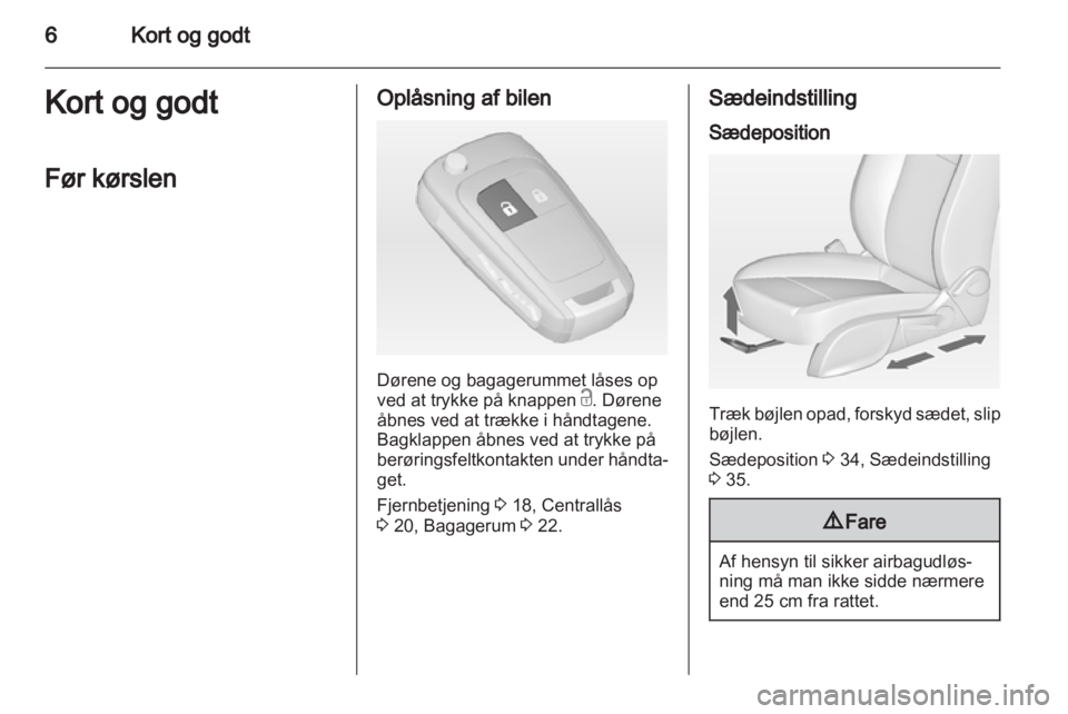 OPEL ASTRA J 2010.5  Instruktionsbog (in Danish) 