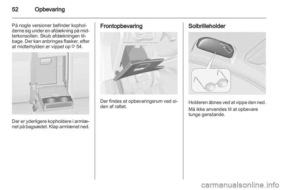 OPEL ASTRA J 2010.5  Instruktionsbog (in Danish) 