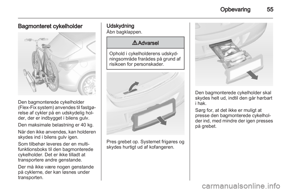 OPEL ASTRA J 2010.5  Instruktionsbog (in Danish) 