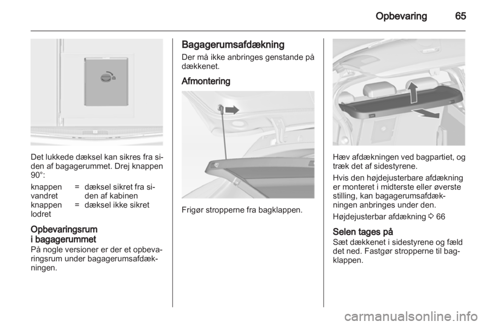 OPEL ASTRA J 2010.5  Instruktionsbog (in Danish) 