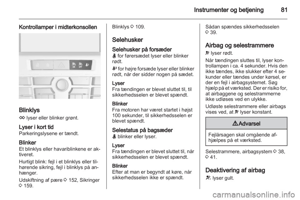 OPEL ASTRA J 2010.5  Instruktionsbog (in Danish) 