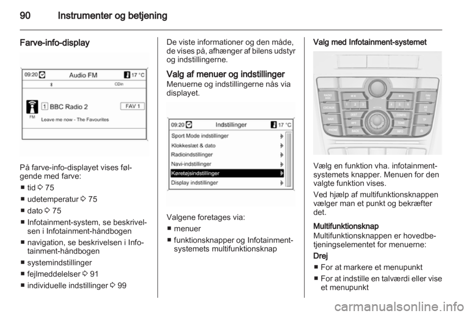 OPEL ASTRA J 2010.5  Instruktionsbog (in Danish) 