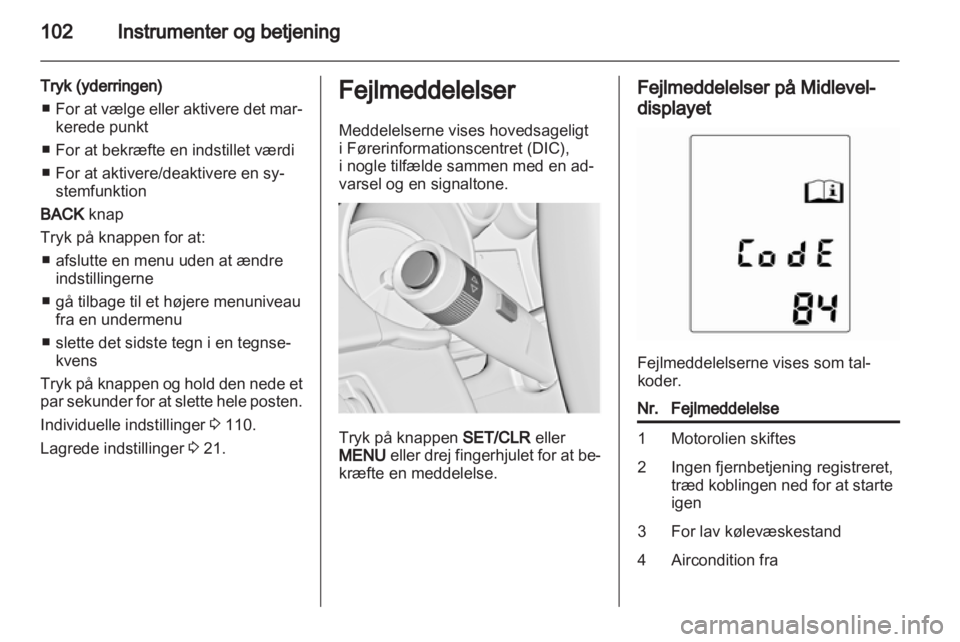 OPEL ASTRA J 2011  Instruktionsbog (in Danish) 