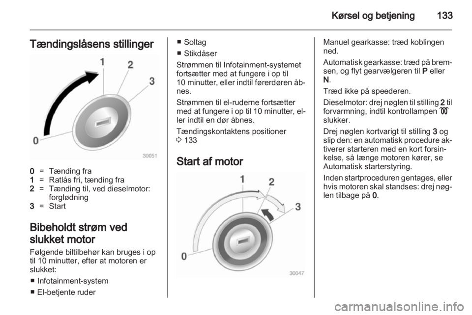 OPEL ASTRA J 2011  Instruktionsbog (in Danish) 