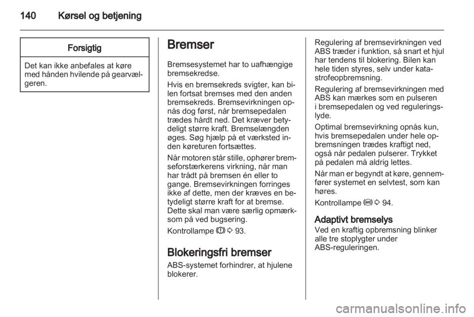 OPEL ASTRA J 2011  Instruktionsbog (in Danish) 