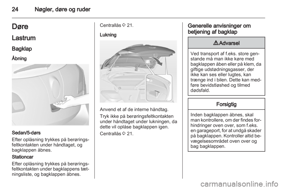 OPEL ASTRA J 2011  Instruktionsbog (in Danish) 