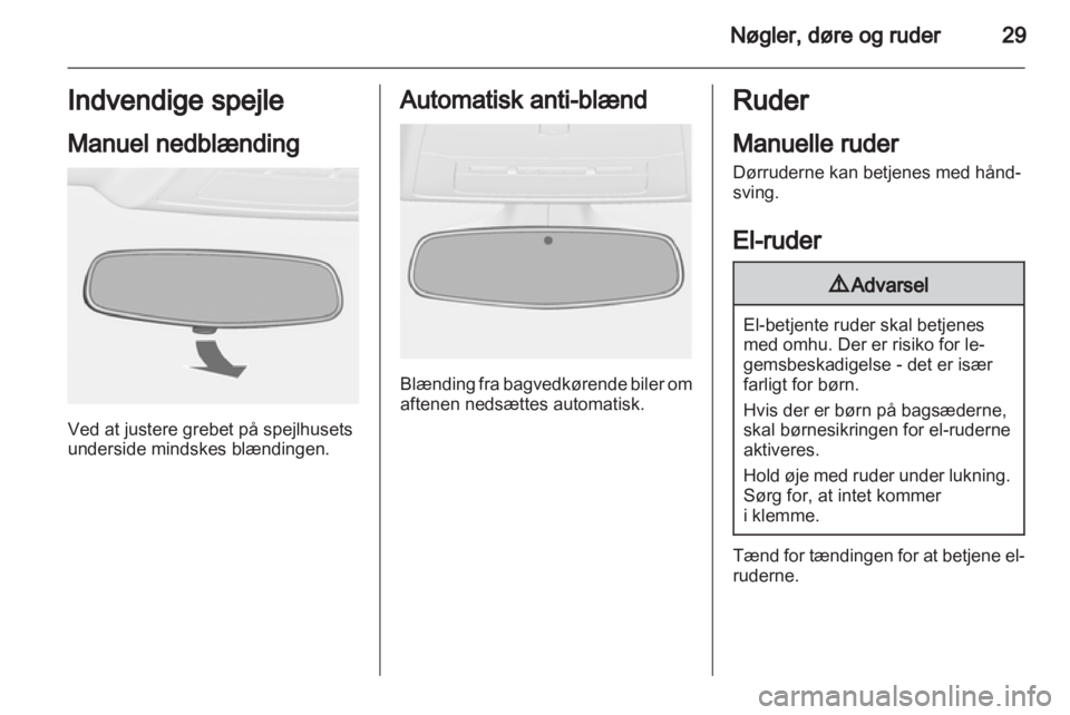 OPEL ASTRA J 2011  Instruktionsbog (in Danish) 
