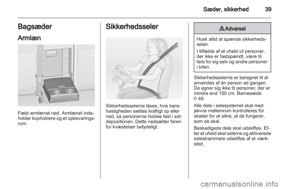 OPEL ASTRA J 2011  Instruktionsbog (in Danish) 