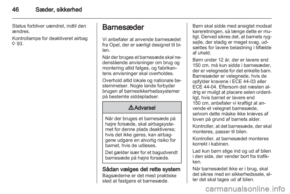 OPEL ASTRA J 2011  Instruktionsbog (in Danish) 