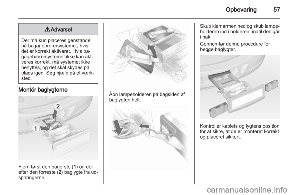 OPEL ASTRA J 2011  Instruktionsbog (in Danish) 