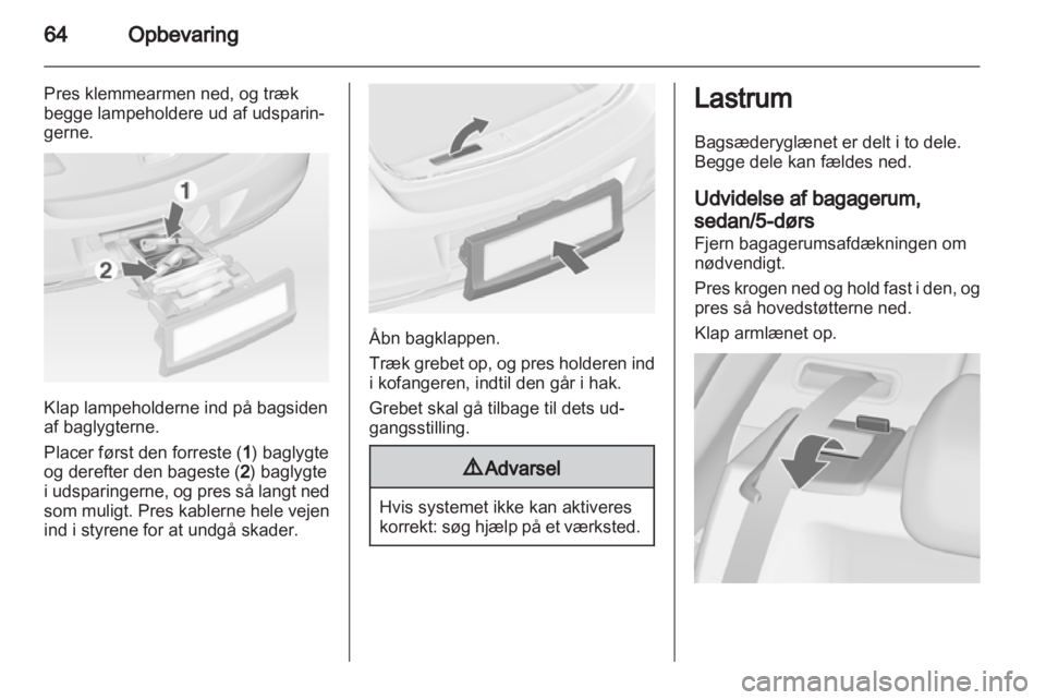 OPEL ASTRA J 2011  Instruktionsbog (in Danish) 