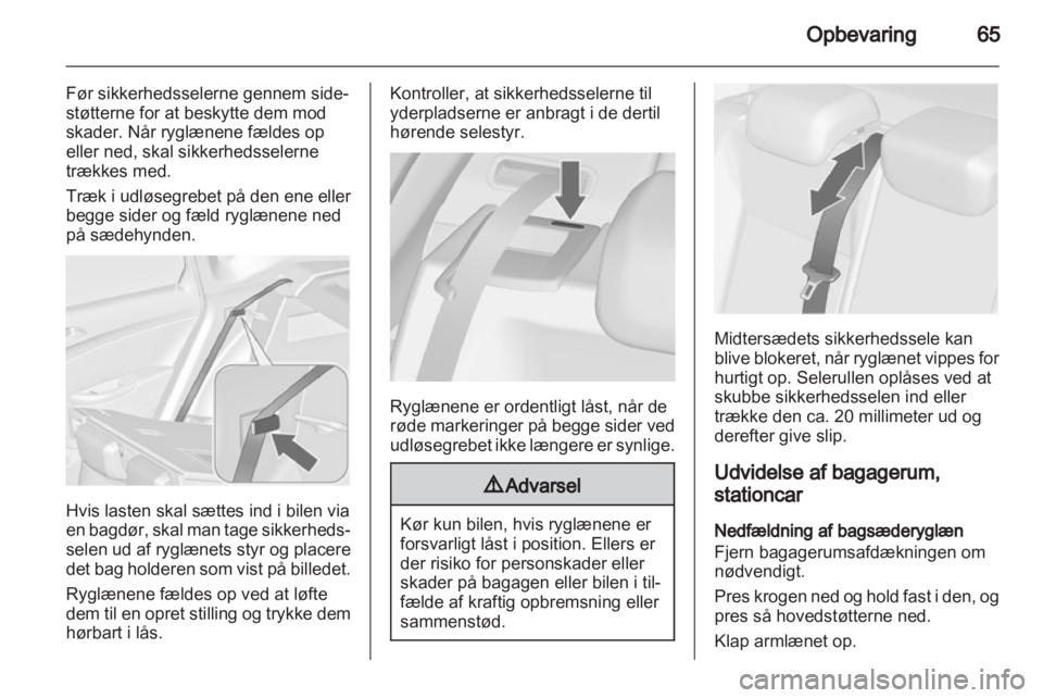 OPEL ASTRA J 2011  Instruktionsbog (in Danish) 
