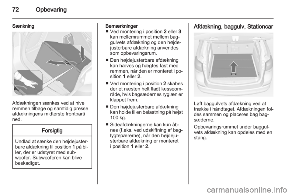 OPEL ASTRA J 2011  Instruktionsbog (in Danish) 